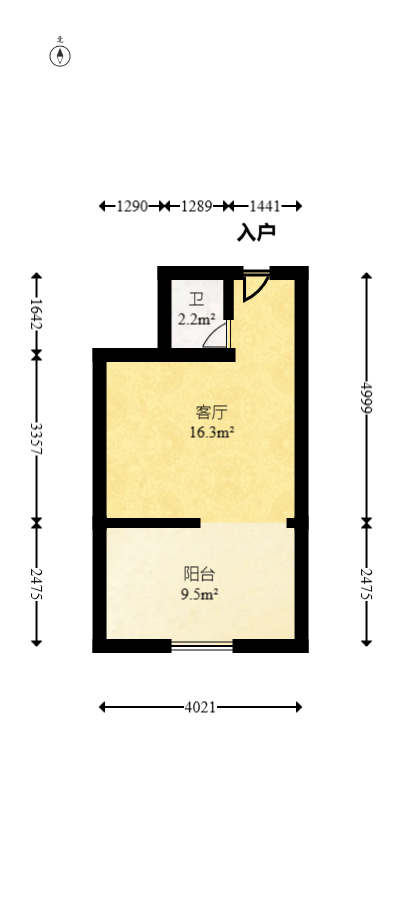 建安像素汇  1室0厅1卫   24.80万室内图1
