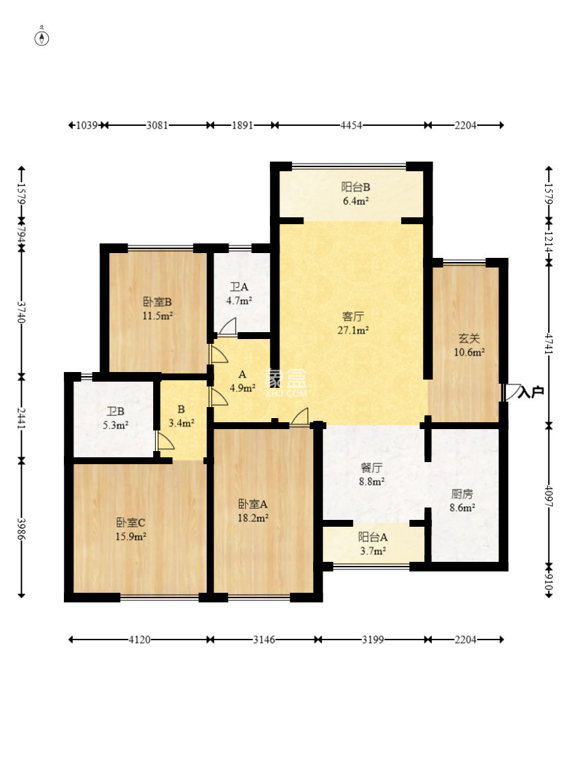 金色溪泉湾  3室2厅2卫   131.00万