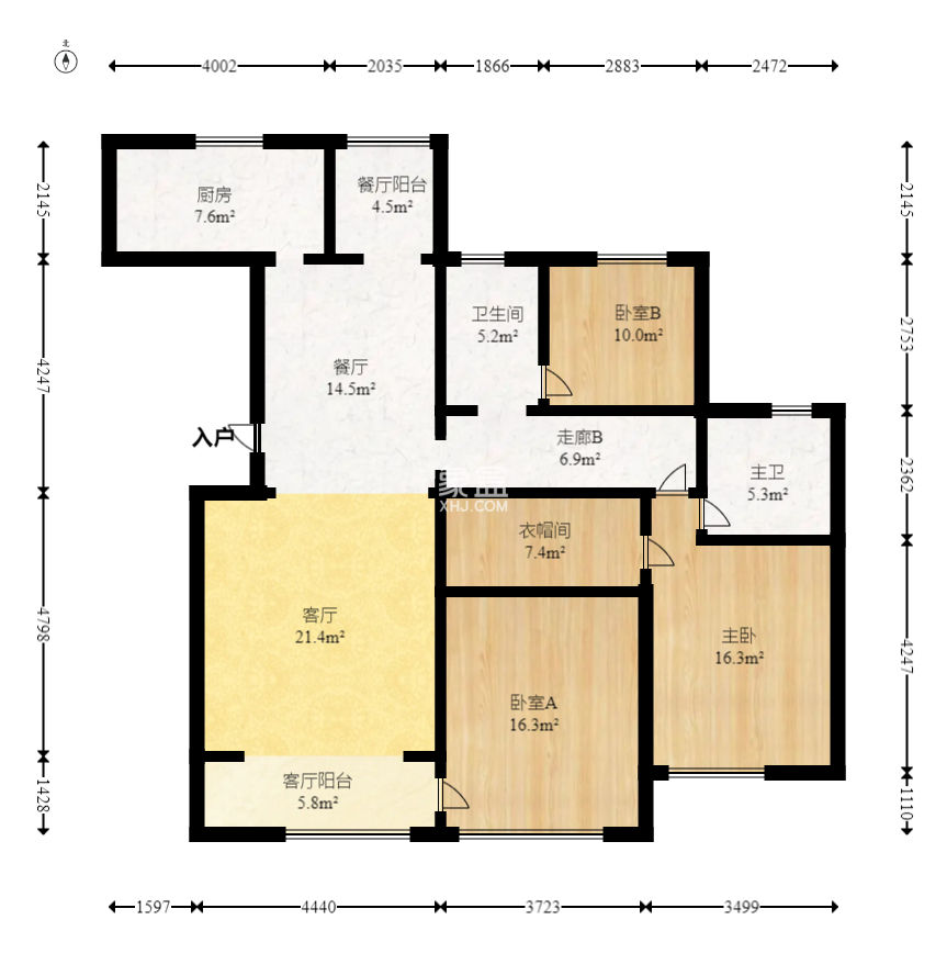 保利花园  3室2厅2卫    120.0万