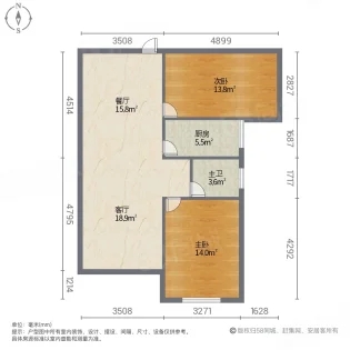 万聚凯旋城  2室2厅1卫   70.00万室内图