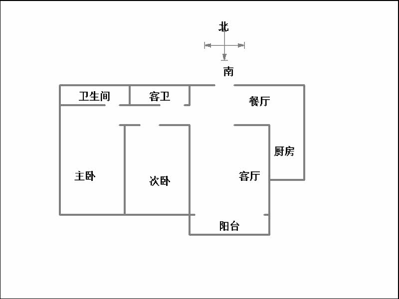 万聚凯旋城  2室2厅2卫   73.00万户型图