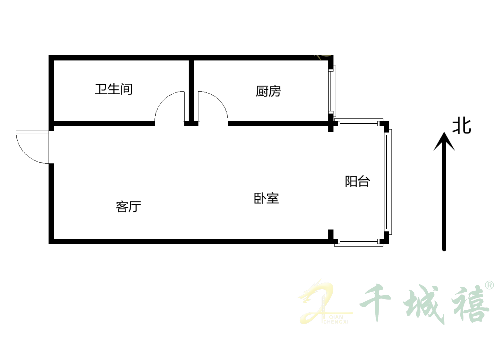 万浩家园  1室1厅1卫   45.00万户型图