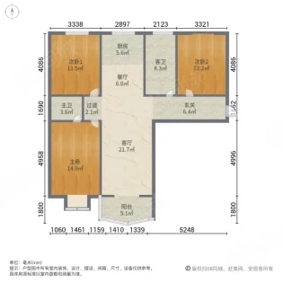 万聚凯旋城  3室2厅2卫   90.00万