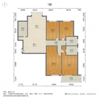 万浩枫景  4室2厅2卫   155.00万户型图