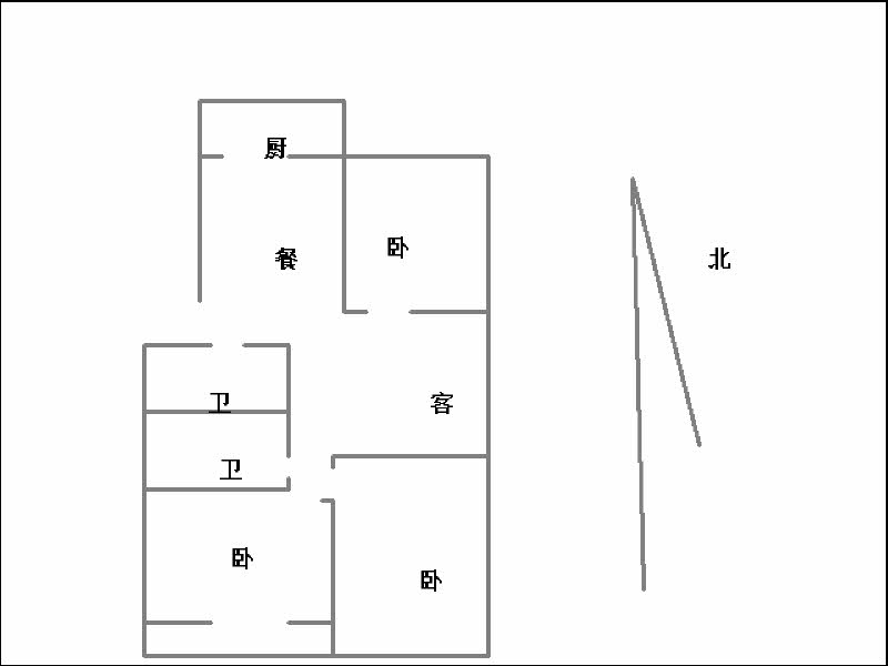 嘉琪小区  3室2厅2卫   100.00万室内图