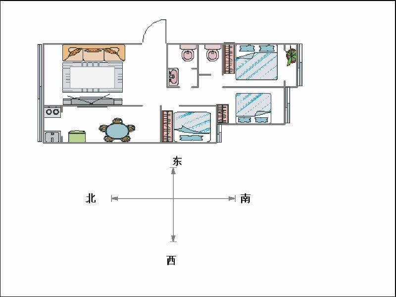 苹果怡园  3室2厅2卫   132.00万室内图