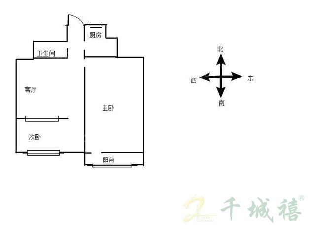 邯钢罗二生活区  2室1厅1卫   36.00万户型图