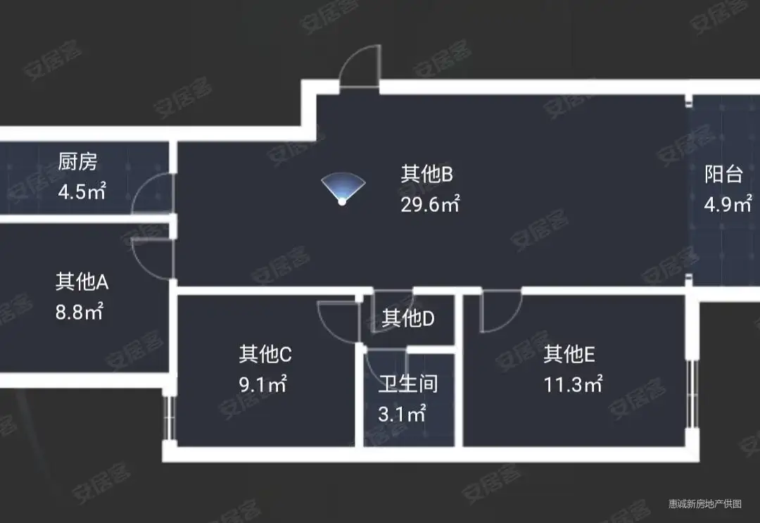 碧桂园星钻  3室2厅1卫   97.00万室内图