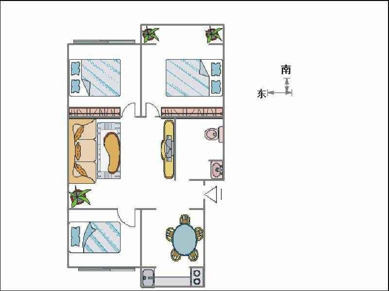 苹果怡园  3室2厅1卫   95.00万室内图