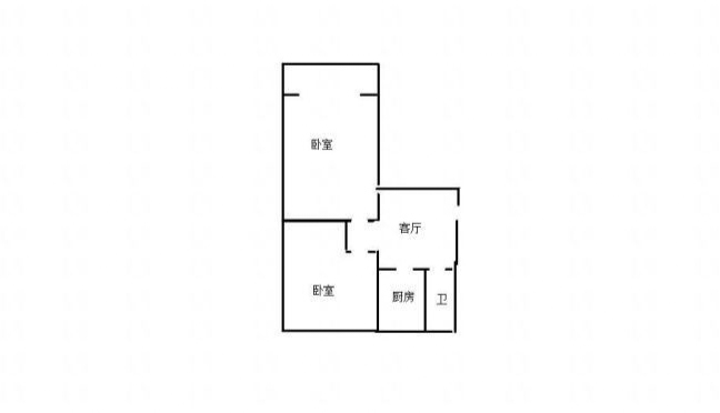 邯钢罗一生活区（罗城头7号院）  2室1厅1卫   55.00万户型图