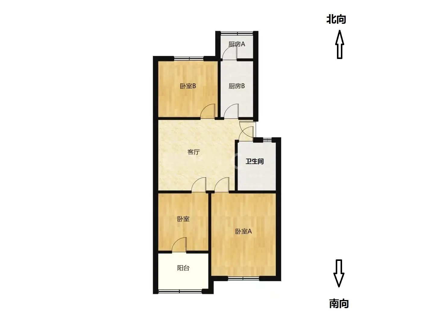 开元小区  3室1厅1卫   59.00万室内图1