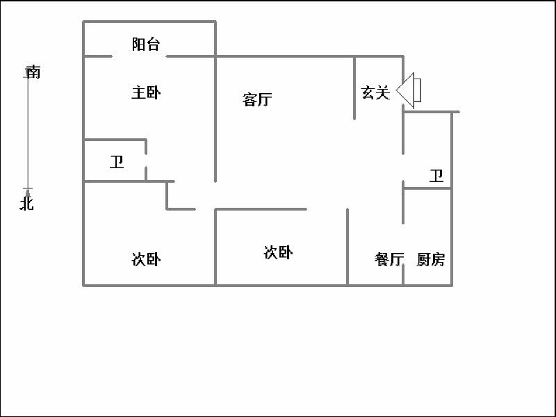 汉成华都西区  3室2厅2卫   99.00万室内图1