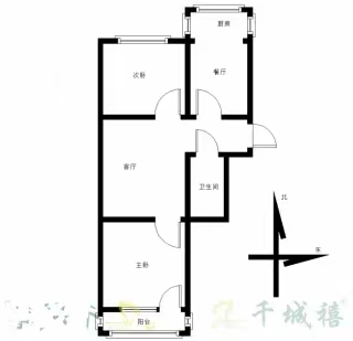 劳动路38号院  2室1厅1卫   49.00万户型图