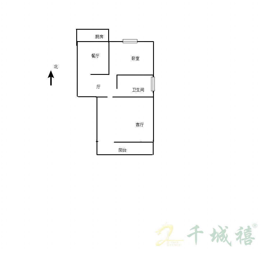 邯钢百五生活区  1室1厅1卫   50.00万室内图