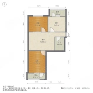 天苑小区  2室2厅1卫   60.00万