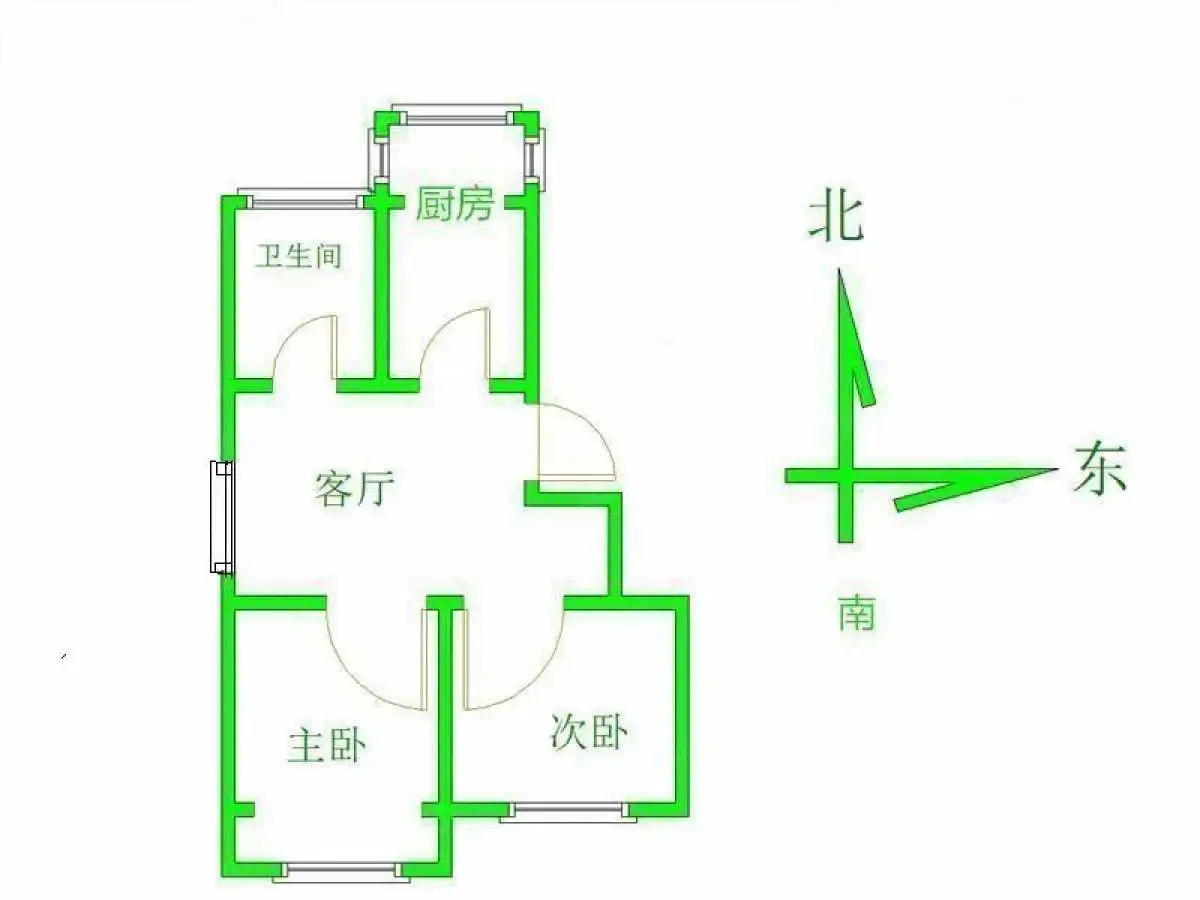 天元小区  2室2厅1卫   158.00万