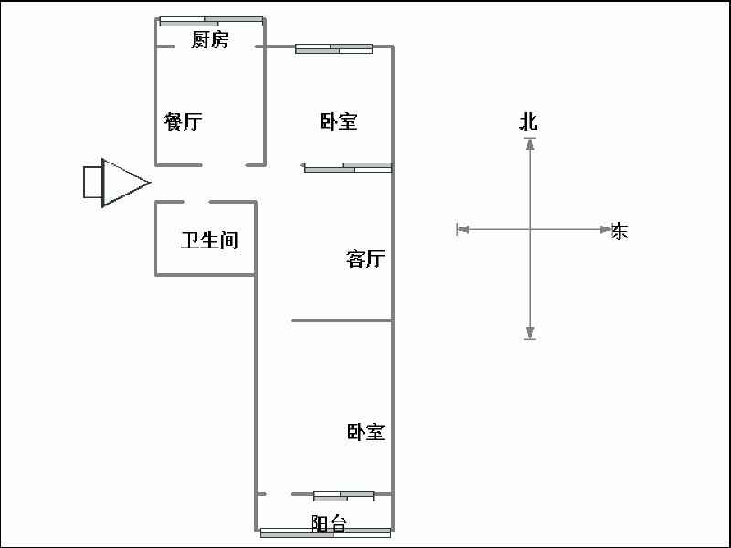 市环卫局家属院（和平路353号）  2室2厅1卫   52.00万室内图