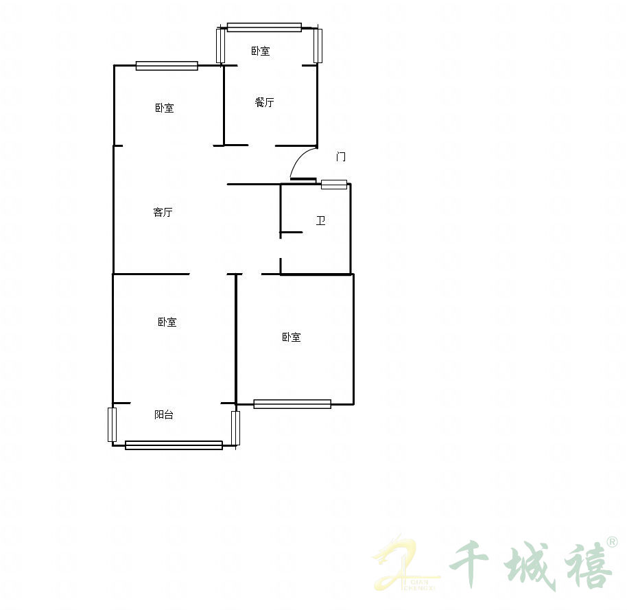 公安小区  3室2厅1卫   93.00万户型图