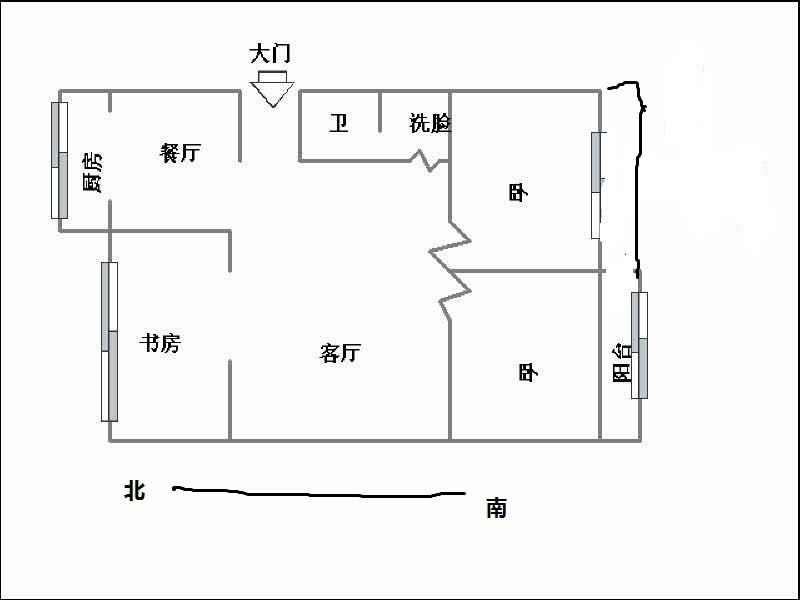 公安小区  3室2厅1卫   90.00万