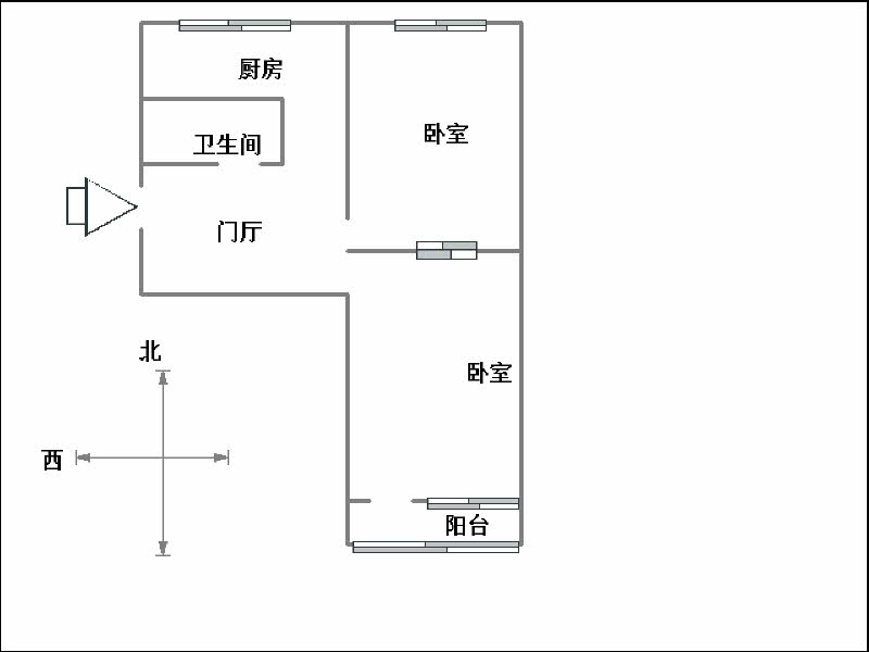 中华巷甲35号院  2室2厅1卫   49.00万室内图