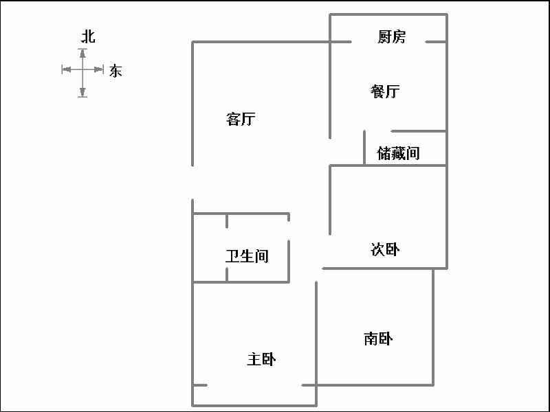 和平东小区11号院(兴盛胡同11号院)  3室2厅1卫   101.00万室内图