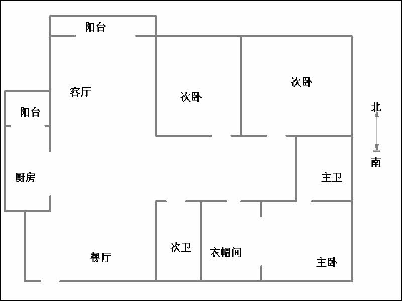 汉成华都东区  4室2厅2卫   150.00万室内图