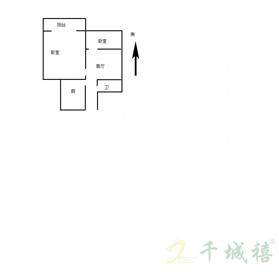 公安小区  2室1厅1卫   50.00万户型图