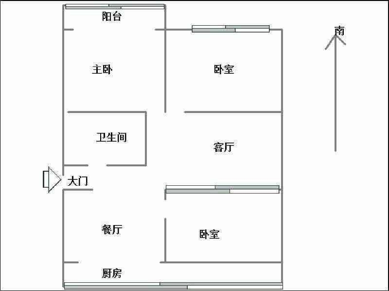 桃园小区  3室2厅1卫   93.00万室内图