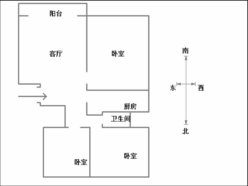 荣盛锦绣花苑  3室2厅1卫   135.00万室内图