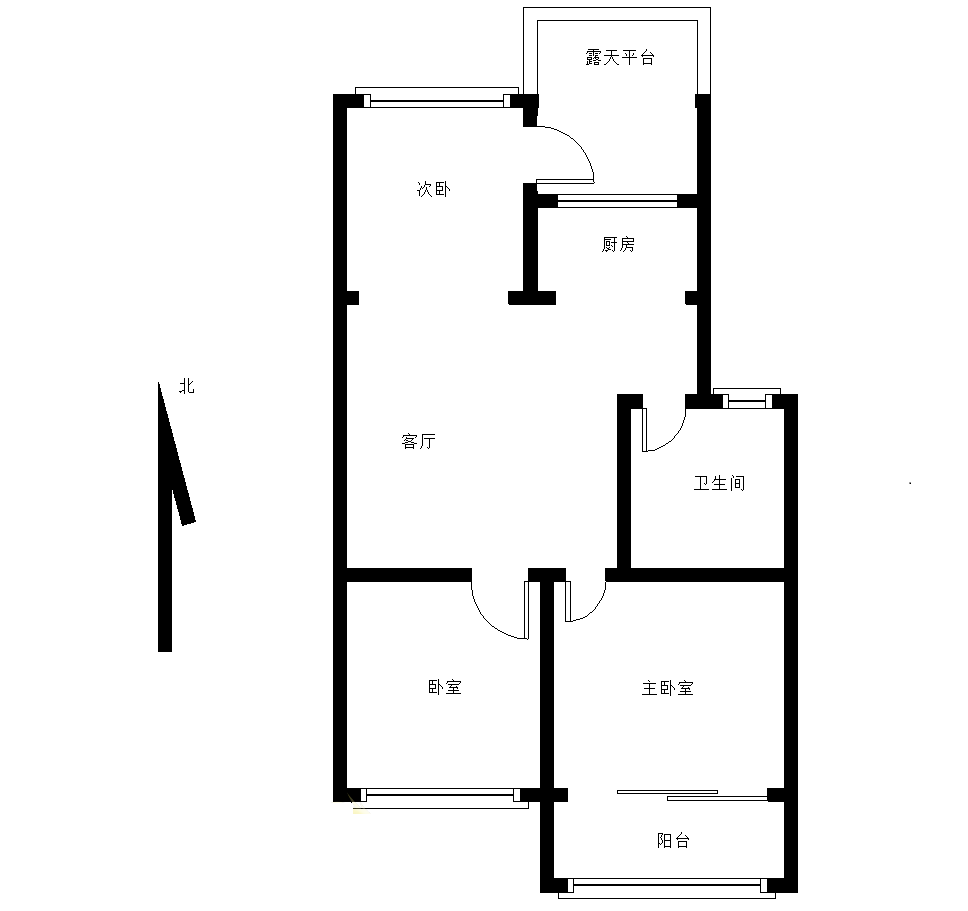 新欣佳苑  3室1厅1卫   50.00万户型图