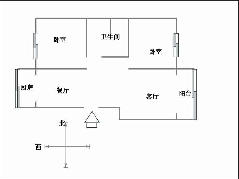 怡都花园  2室2厅1卫   95.00万室内图