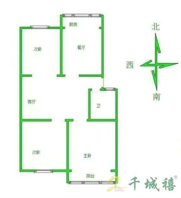 政通小区  3室2厅1卫   140.00万室内图