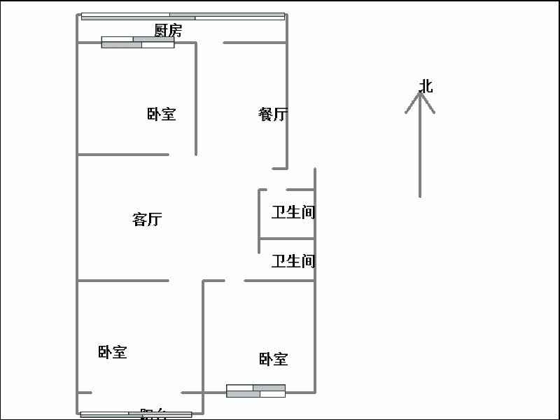 桂花苑  3室2厅1卫   100.00万室内图