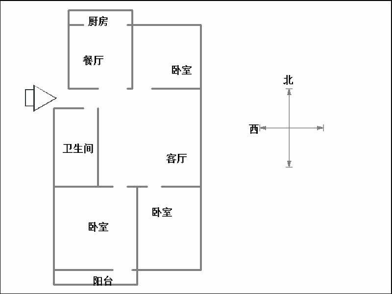 春晖小区一号院  3室2厅1卫   100.00万室内图1