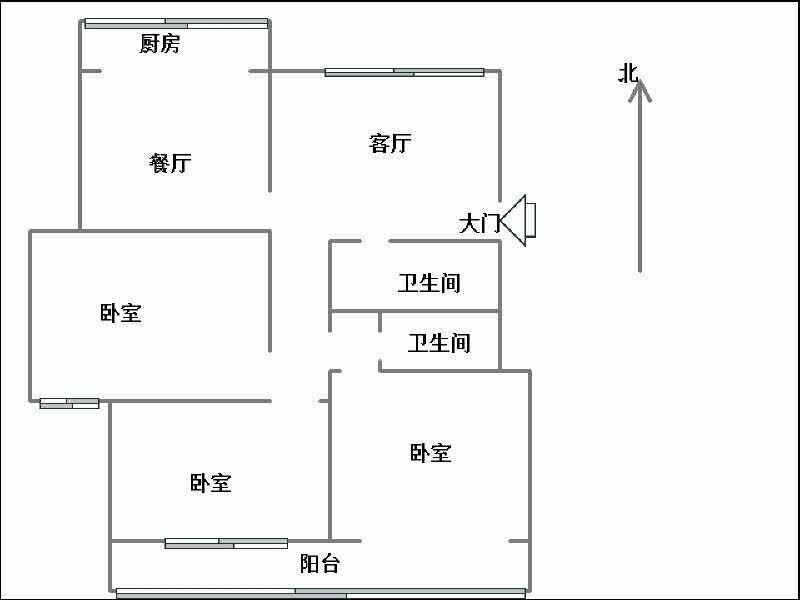 苹果怡园  3室2厅2卫   132.00万室内图