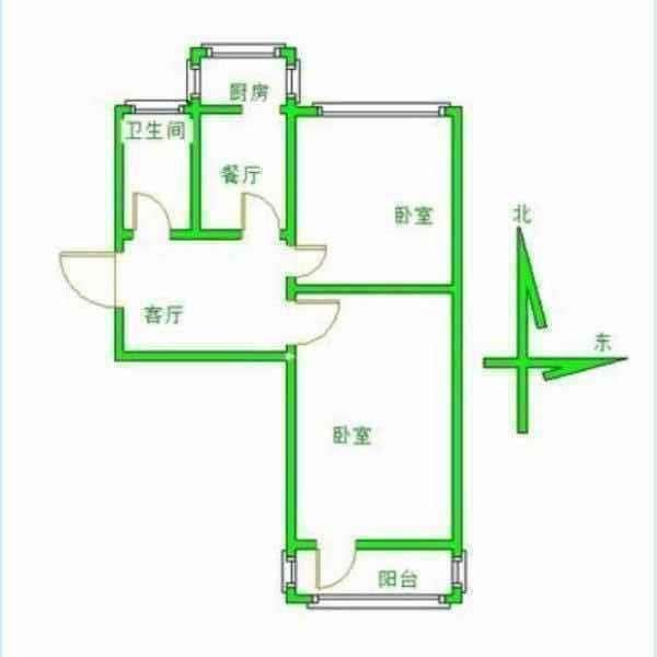 中柳林小区  2室2厅1卫   33.00万室内图