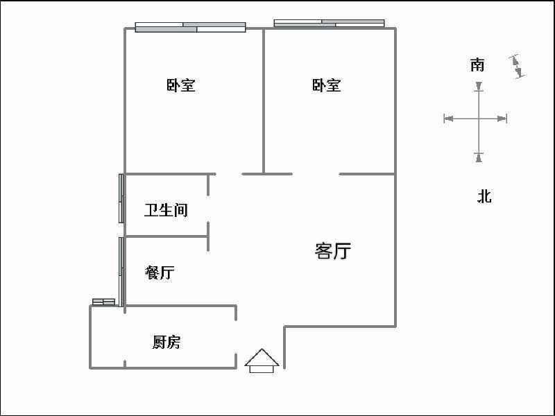 和润嘉园(和家大院)  2室2厅1卫   90.00万室内图