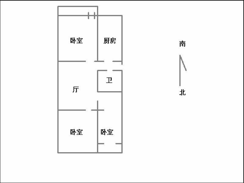 中柳林小区  3室2厅1卫   70.00万室内图