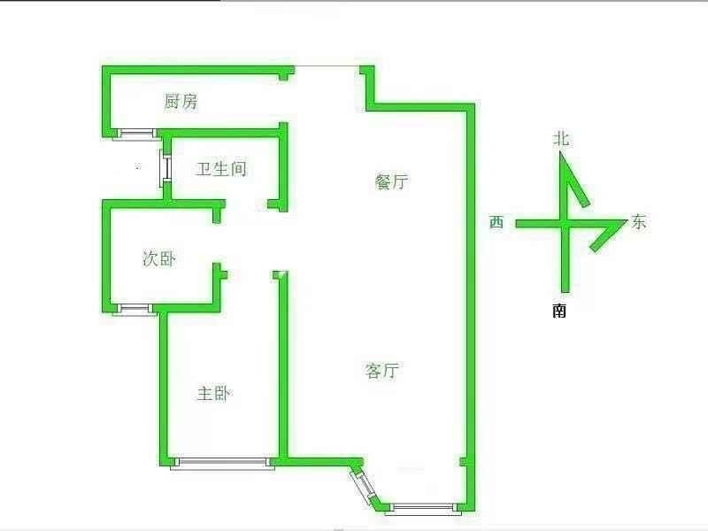 赵都新城泰和园  2室2厅1卫   1600.00元/月室内图