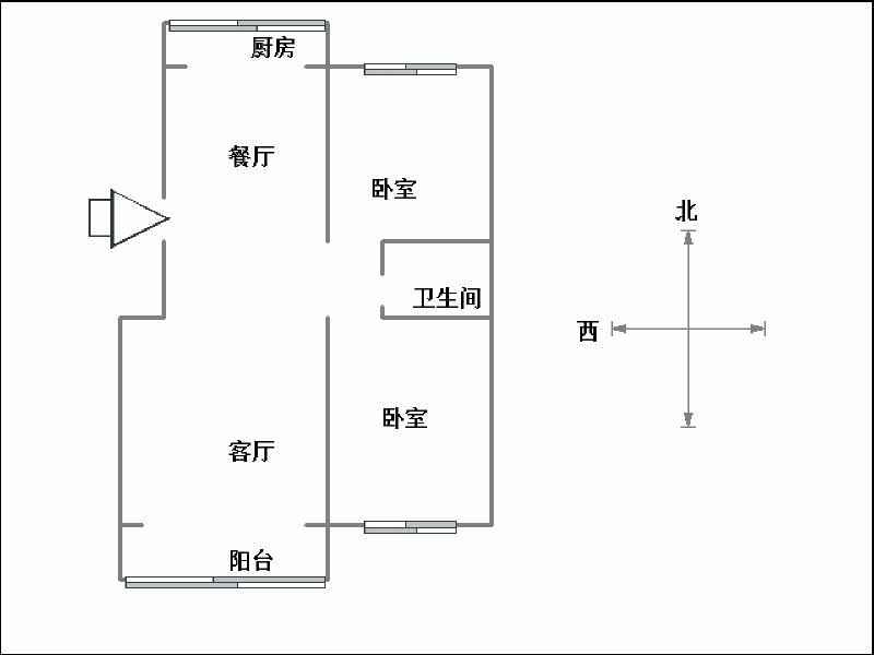 创鑫三期（阳光嘉园，东柳东街69号）  2室2厅1卫   118.00万室内图