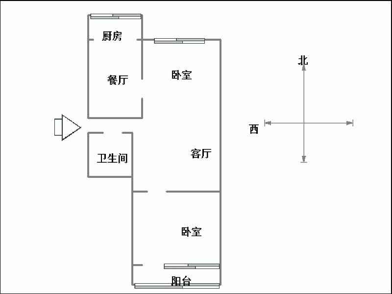 中柳林小区  2室2厅1卫   50.00万室内图