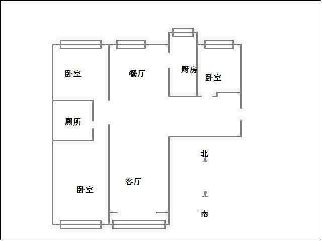 赵都新城利和园  3室2厅1卫   1600.00元/月室内图1