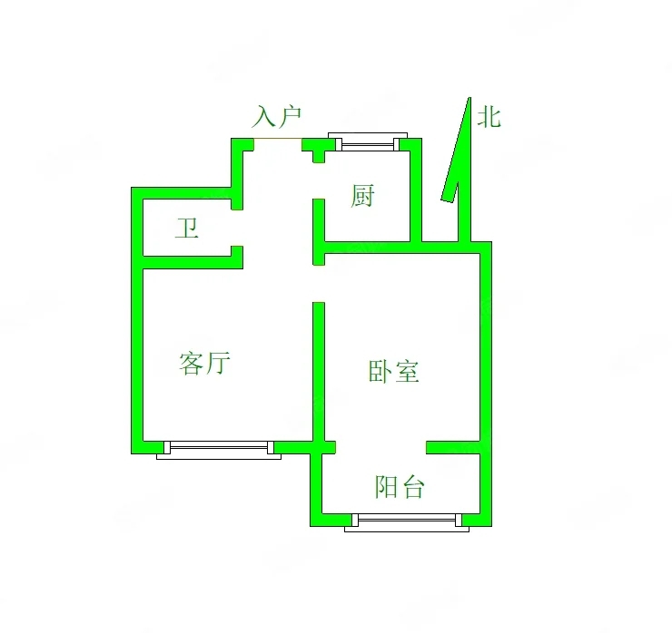 中柳林小区  2室2厅1卫   600.00元/月室内图1