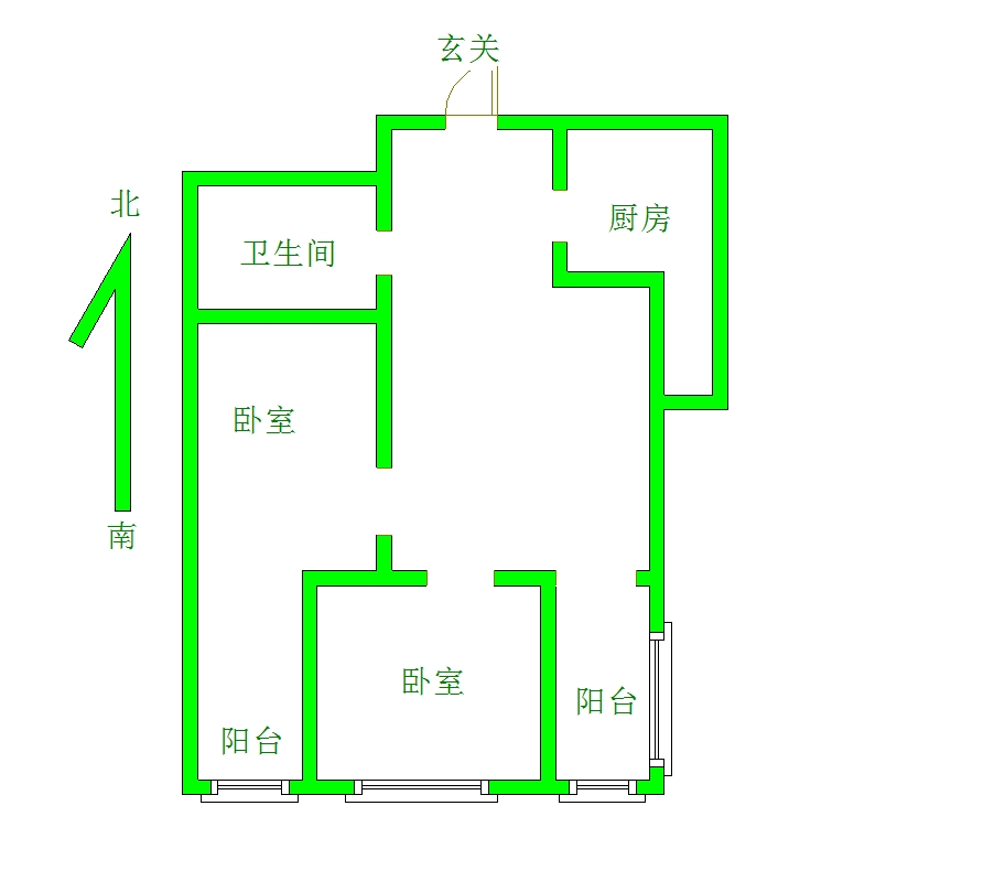 东信华茂府  2室2厅1卫   73.00万户型图