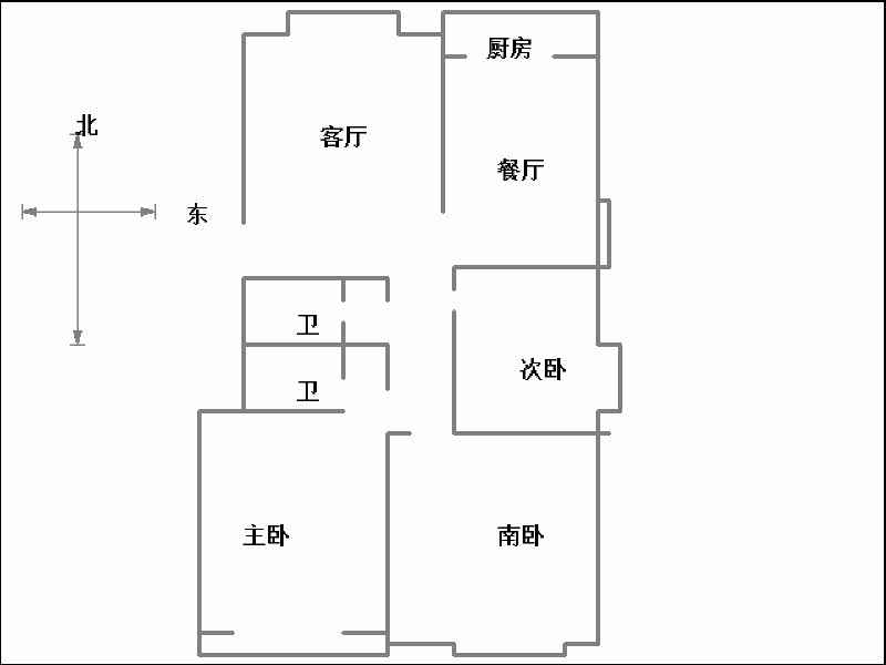 苹果怡园  3室2厅2卫   2000.00元/月室内图