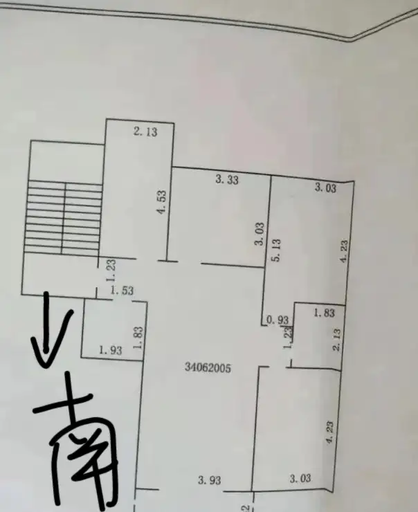 南湖花园  3室2厅2卫   130.00万户型图