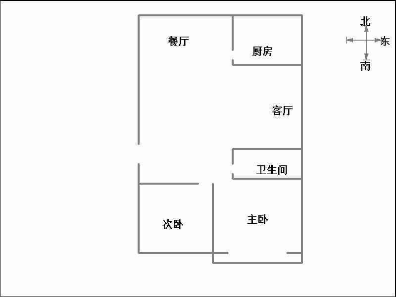 和平东小区（和平路391号院）  2室2厅1卫   85.00万室内图