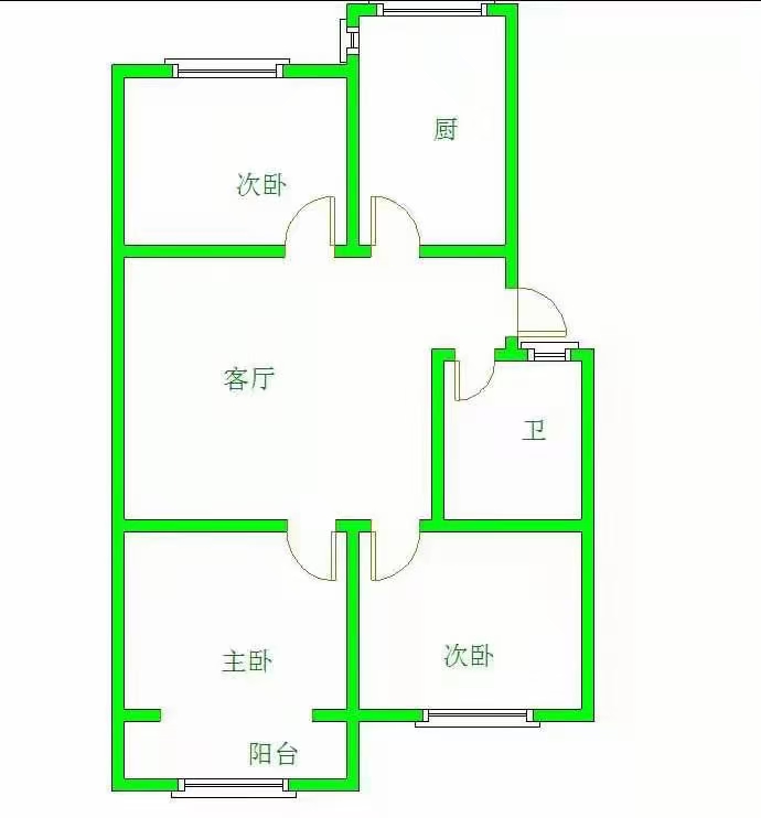 广安小区  3室2厅1卫   118.00万户型图