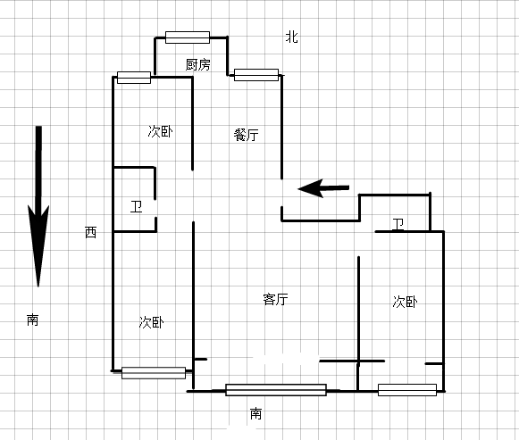 丰泰南区  3室2厅2卫   97.00万