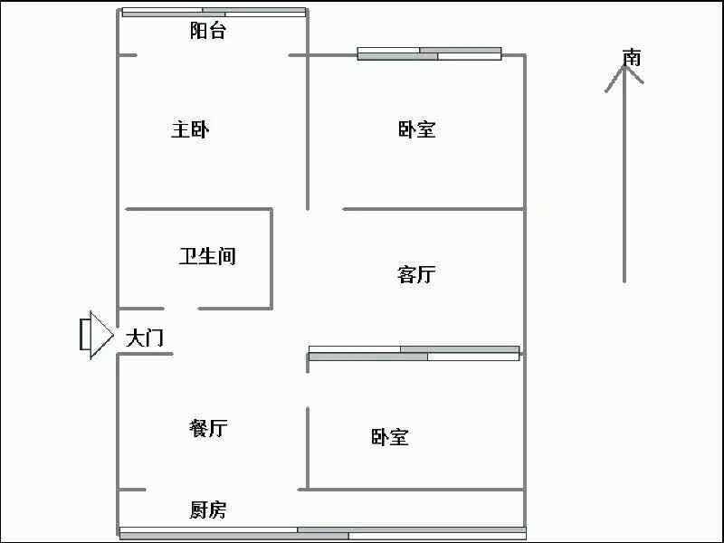 桃园小区  3室2厅1卫   105.00万室内图